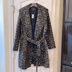 NWT Ann Taylor Leopard Print Coat